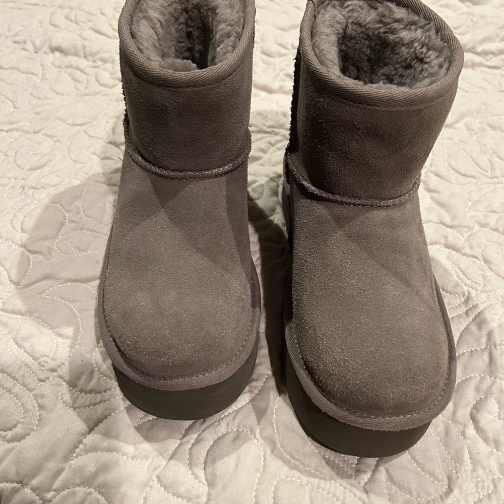 UGG Charcoal Suede Ankle Boots